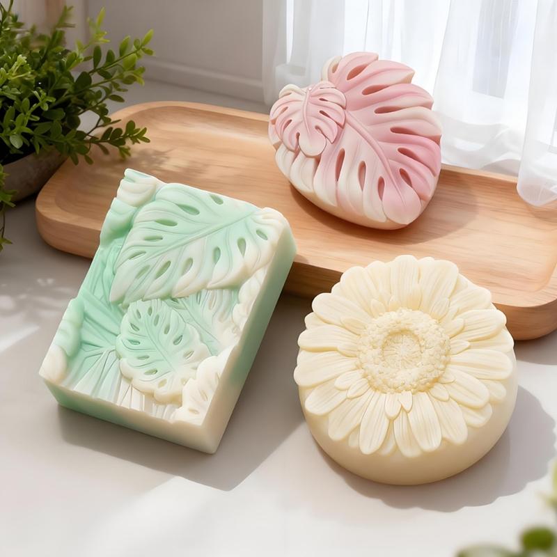Food Grade Silicon Sunflower/Leaf Mold with High Temperature Resistance for Baking Candy and Cake Decorations