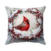 Winter Christmas Cardinals Pillowcase Printed Polyester 45x45cm Throw Pillowcover Decorative Sofa Cushion Pillowslip Home Decor