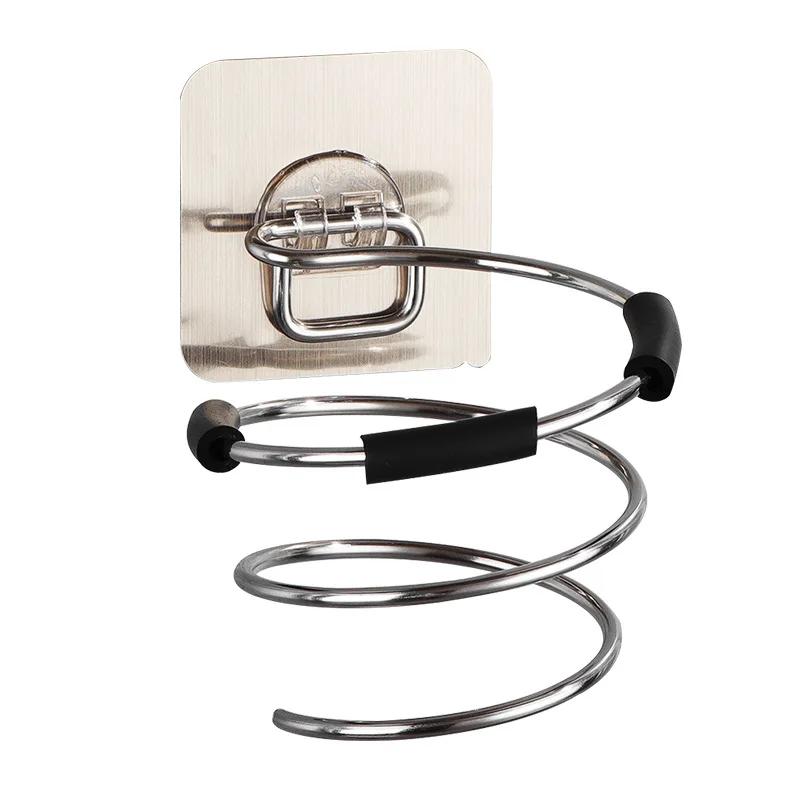 

WIKHOSTAR Держатель для фена из нержавеющей стали, органайзер для ванной комнаты, настенная полка для хранения, подставка для фена