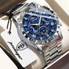 POEDAGAR Luxury Male Watch Waterproof Luminous Stainless Steel Sports Quartz Men's Watches Chronograph Military Men Clock Reloj