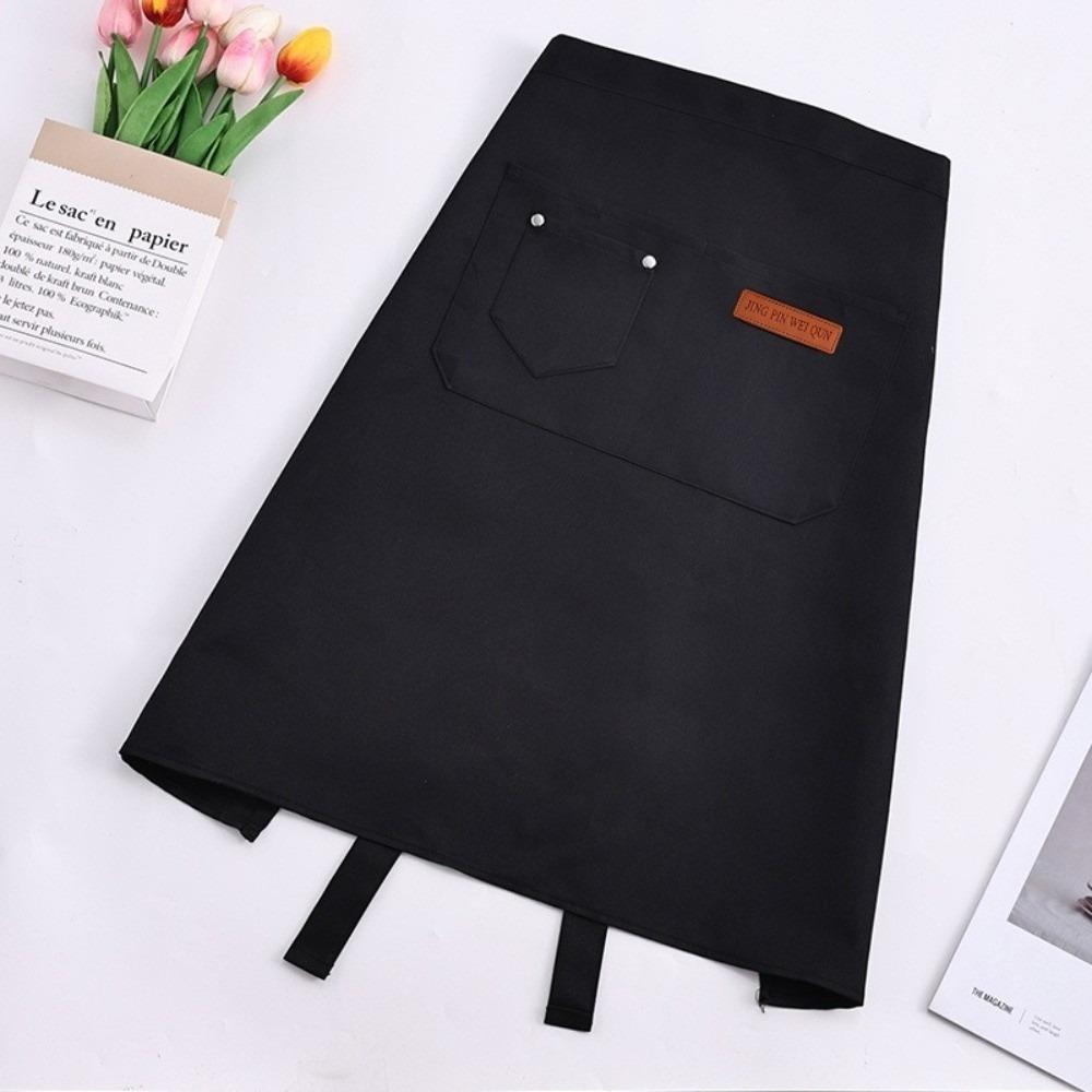 Double-Sided Half-Length Apron Waterproof Fabric Kitchen Apron Waterproof Apron Server Workwear