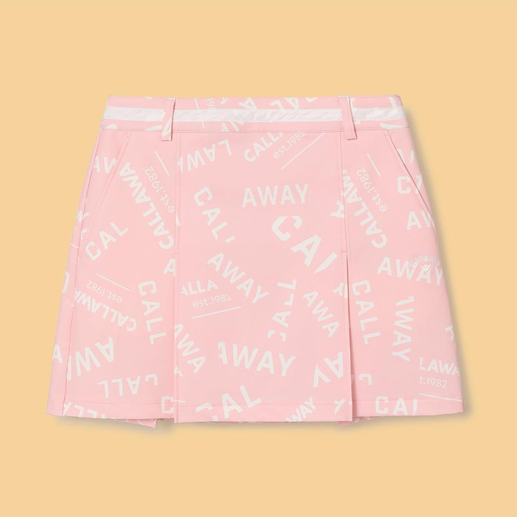 Callaway Stretch Skirt with Logo Collage Pattern Golf C24228212 Size S Women's 8-Way / / 1091_Pink,