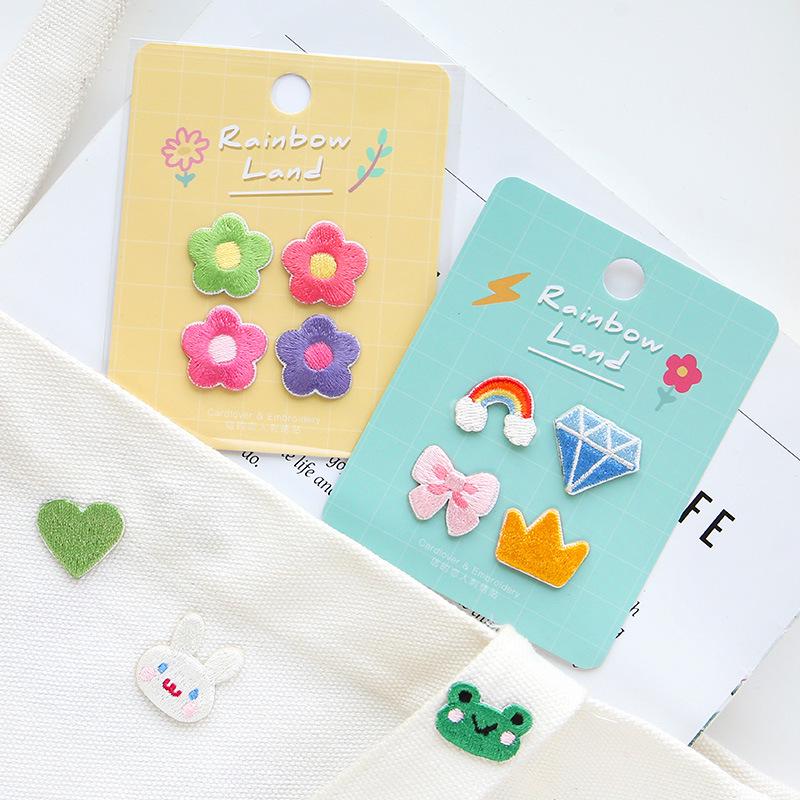 Cute Creative Pattern Clothes Decoration Exquisite Embroidery Sticker Cloth Sticker Mobile Phone Hat Patch Sticker Self-Adhesive Hand Account Sticker