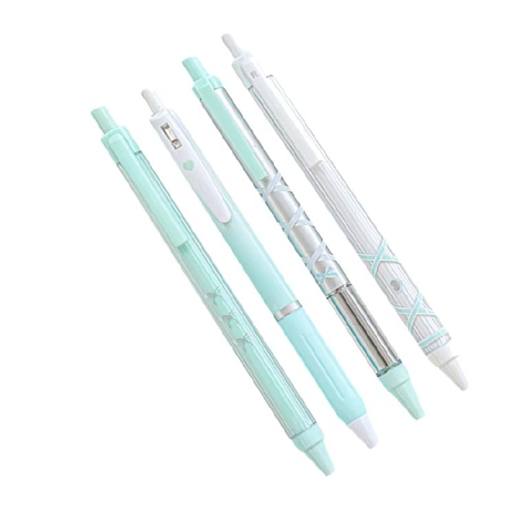 4 Pcs Pressing Pen 0.5mm Retractable Pen Black Ink Gel Pen Neutral Pen Writing Pen Ballet Strap Bows Gel Ink Pen