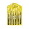 1.0mm Stainless Steel Antistatic Tweezers Set - 6-in-1 Pouch with Pointed & Bent Tip for Nail Art, Eyelash Extensions, and Hair