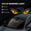 Devil’s Eye Shaped Car Window Decorative Light With Suction Cup Solar/USB Rechargeable Red Yellow White Flashing Warning Lamp