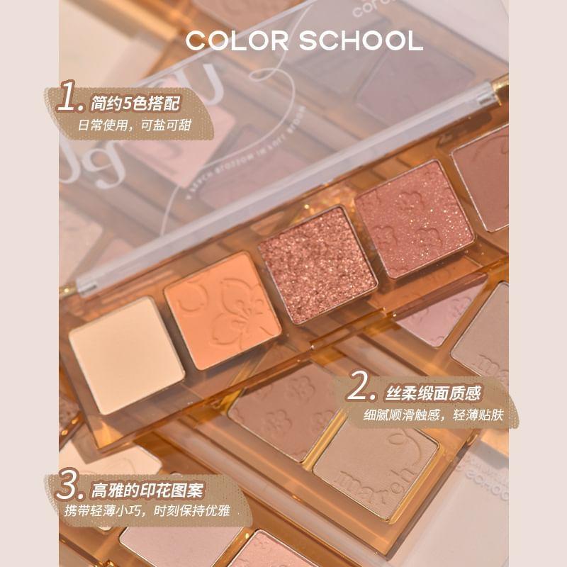 COLOR SCHOOL - 5 Colors Eyeshadow Palette - Walnut Milk
