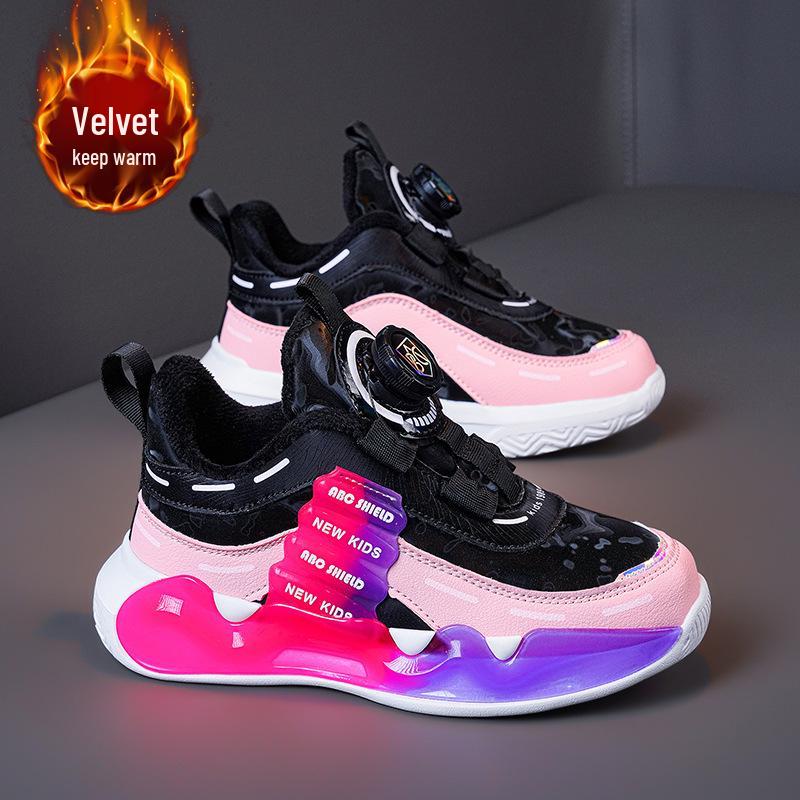 Men's Cotton-Lined Winter Sports Shoes, Rotating Buckle, Chunky Sneakers for Kids and Girls (2026).