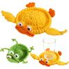 Kreativer Häkel-Untersetzer Lustige Frösche und Enten Niedlich Isolierend Kaffee-Tee-Untersetzer Schreibtisch-Geschenke Florale Dekoration Büros Häuser