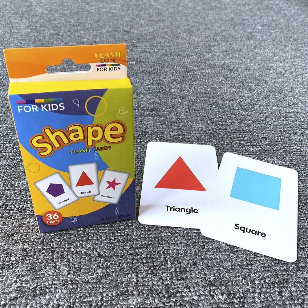 Kids 36PCS/Set Animal Shape Color Time Flash Card Montessori Early Education Learning Educational Toys For Children Gifts