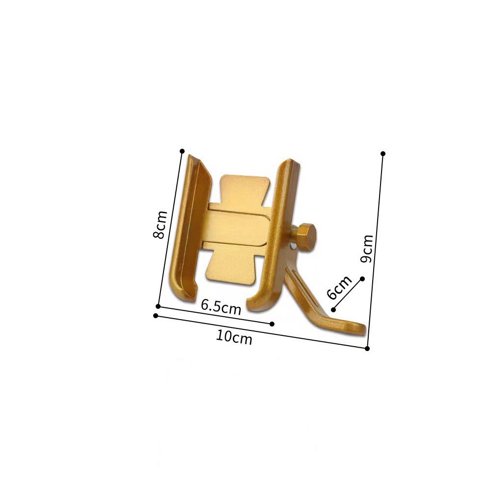 Aluminum Alloy Phone Holder for Bikes and Motorcycles - Shockproof, Anti-vibration, Ideal for Food Delivery Riders.