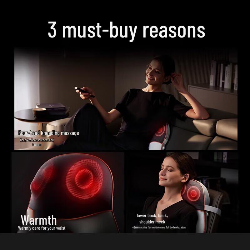 SKG T5 Heated Lumbar & Body Massager Cushion