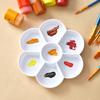 Multi-Shape Artist Palette Durable Plastic Paint Mixing Trays for Acrylic Watercolor Oil Painting Assorted Sizes Easy-Clean JXB