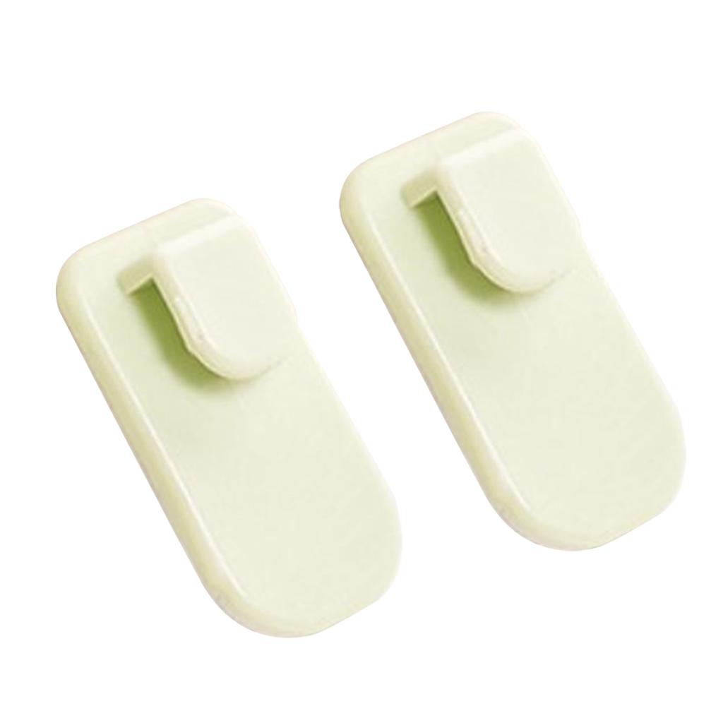 2 Pairs Wall Mounted Adhesive Hook Remote Control Organizer Adhesive Hook Holder for Bedroom Kitchen Bathroom