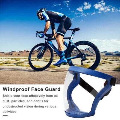 Pantalla Facial Cortavientos Ligera para Hombres Mujeres Protección Facial Completa Antivaho Lente Transparente Ancha Adultos Ciclismo al Aire Libre A Prueba de Arena A Prueba de Polvo Protector Facial