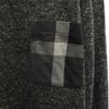 BLACK LABEL CRESTBRIDGE check Long sleeve knit M gray crew neck sweater Men's Used