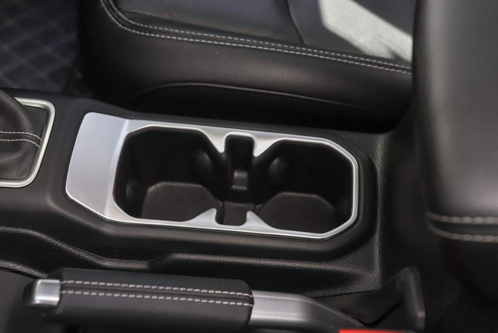 Compatible with Jeep Wrangler JL 2018+, Front Water Cup Trim Frame, Drink Holder Decorative Frame, JL Accessory, Stylish ABS Silver