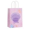 12pcs Mermaids Print Paper Gift Packaging Bag Ocean Themed Party Favors Bags with Handle Holiday Celebration Supplies
