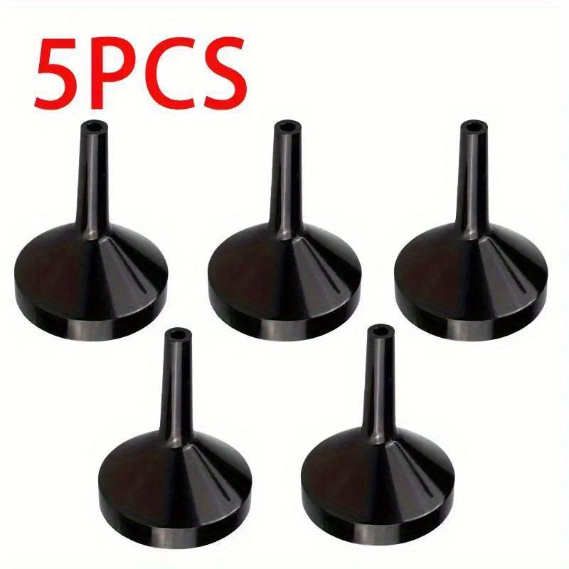 

5 шт. портативных металлических мини-воронок для переноса духов и эфирных масел - простые в использовании, не содержат спирта, компактные аксессуары для дозирования жидкостей 5pcs чёрный