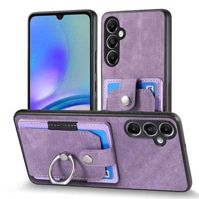 D2 For Samsung Galaxy A55 5G Phone Protective Case Ring Card Holder Kickstand Protection Cover