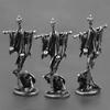 Ancient Medieval Legion Swordman Undead Skeleton Warrior Action Figures Metal Copper Model Armor Figurine Miniature Ornament Toy