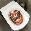 Fun-m183 Halloween Horror Fangs Big Mouth Bathroom Decoration Toilet Sticker