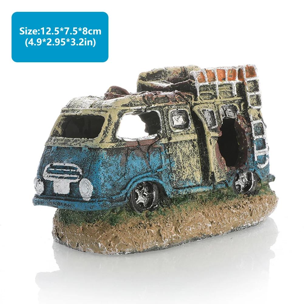 

Submarine Decor Artificial Aquarium Decoration Old Car Ornament Resin Landscaping House Fish Accessories Aquarium Stuff