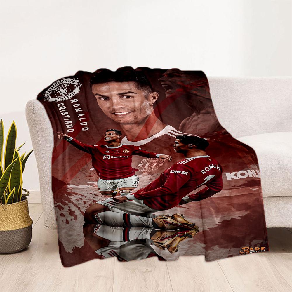 Cristiano Ronaldo Manchester Blanket Ultra-Soft Suitable for Office Chair Bedding Livingroom Four Seasons Universal Modern Style