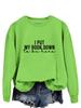 Trendy European & American Letter Print Long Sleeve Hoodie