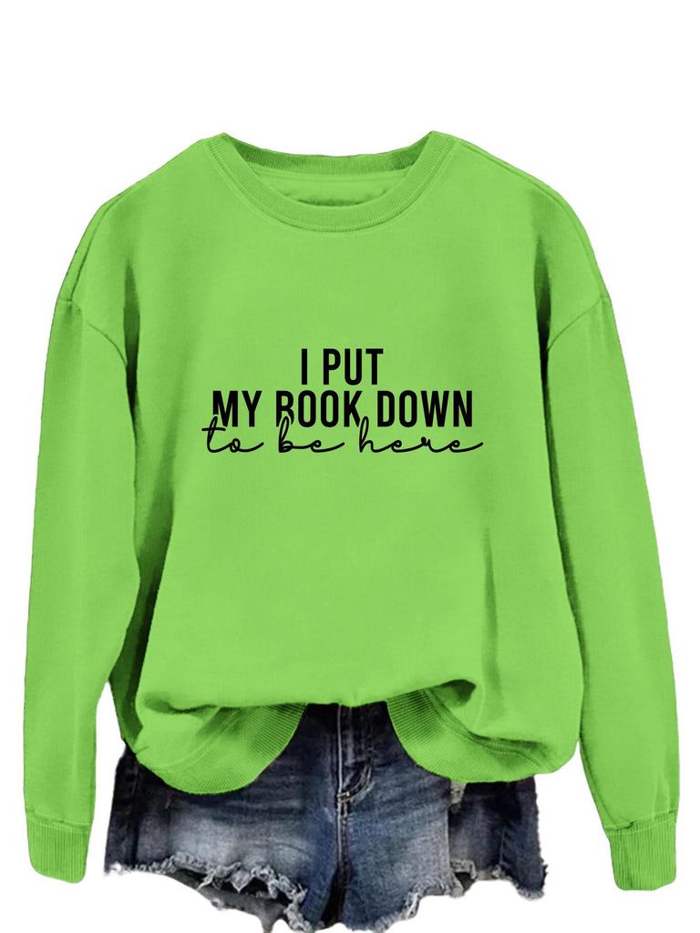 Trendy European & American Letter Print Long Sleeve Hoodie