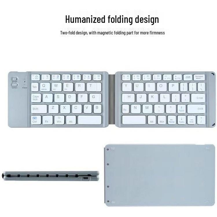 Foldable Bluetooth Keyboard & Silent Mouse Set for Huawei, iPads, Tablets