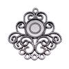 Floral Multi Loop Charm Vintage Filigree Findings Fit Flat Cabochon For Jewelry DIY
