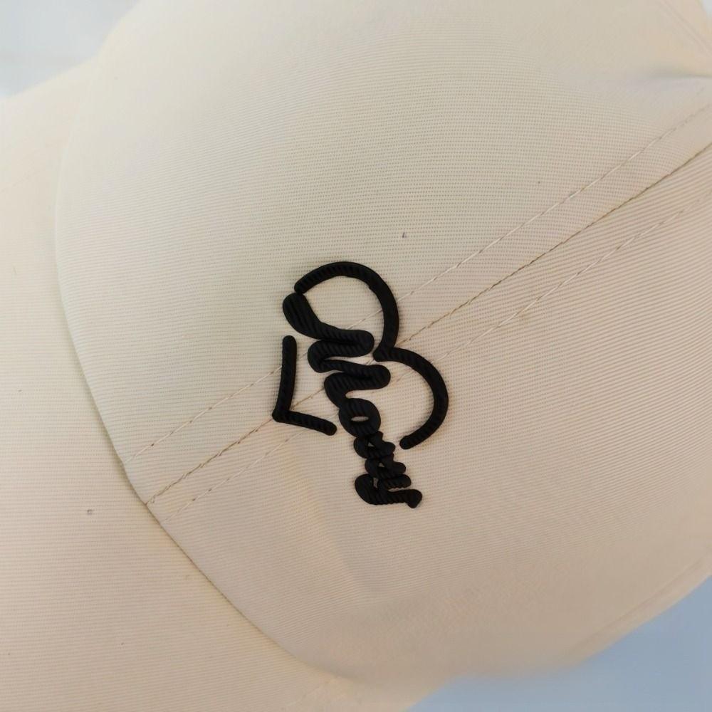 Breathable Parent-child Cap Solid Color Visor Cap Heart Embroidered Baseball Hat  For Women Kids