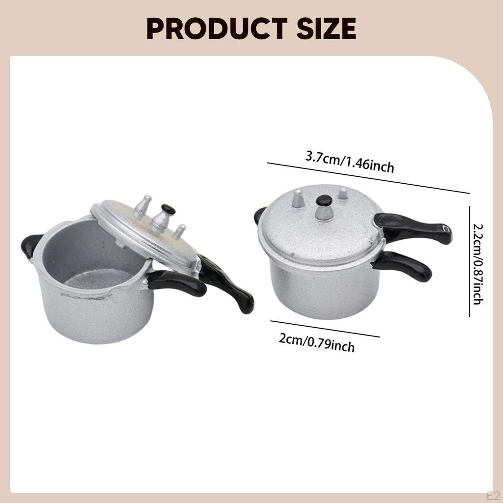 Dollhouse Accessories Photography Prop Mini Pressure Cooker Model Decorative Collectible Handcraft