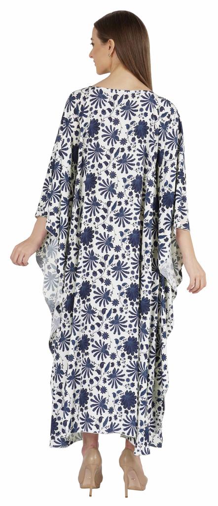 Moomaya Kimono Maxikleid Bedruckter langer Kaftan für Damen Cover-Up Kaftan Beach Resort