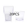 10/20 Pcs 60ml Transparent Disposable Dessert Cups, Trapezoid Mini Cups, Containers for Restaurant Party Desserts,, Ice Cream.