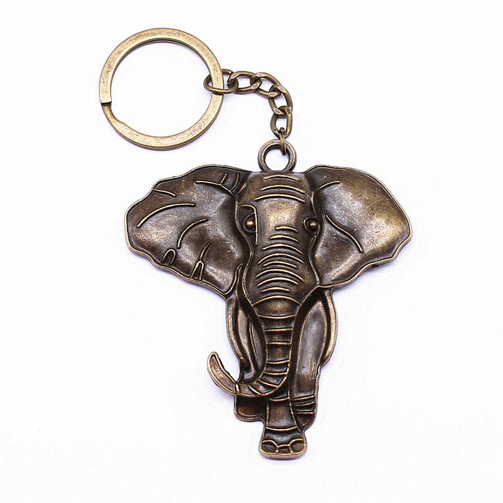 Pendants Elephant Charm Keychain Animal Theme Key Ring 28mm