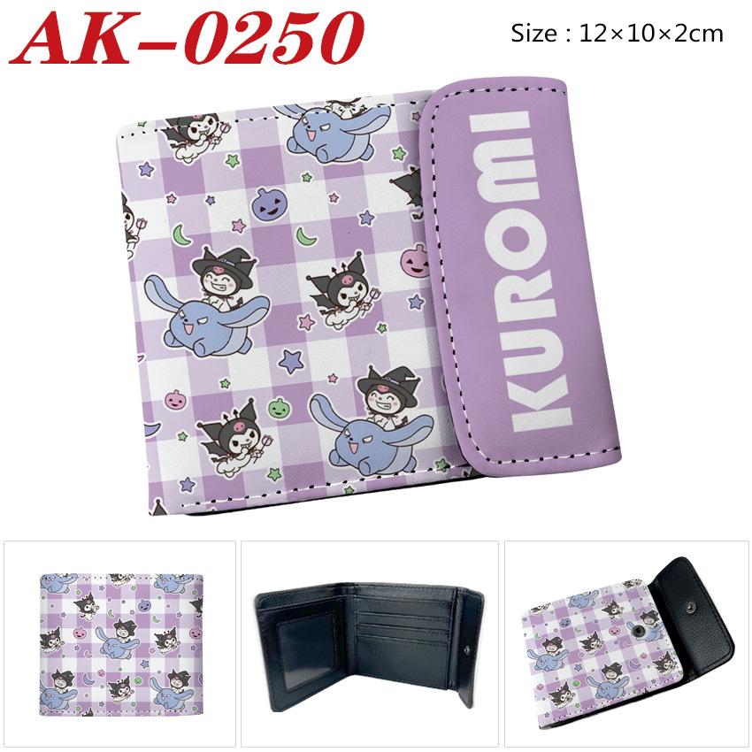 Sanrio Anime Wallet Cinnamoroll Kitty Melody Kuromi PU Leather Snap Closure