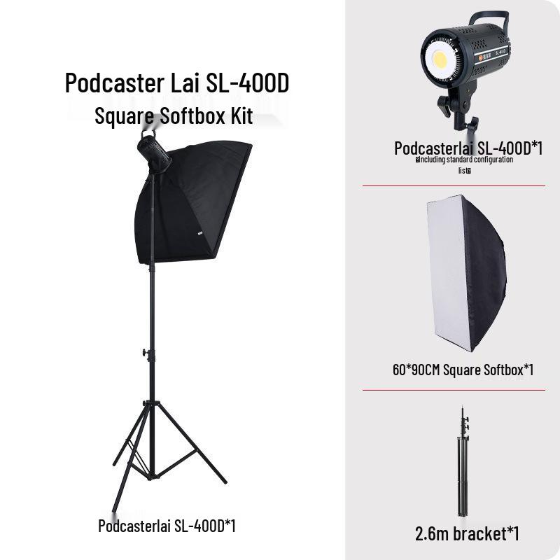 Holofote Yingbang 400W para Transmissão ao Vivo - Luz Suave de Preenchimento para Fotografia e Beleza