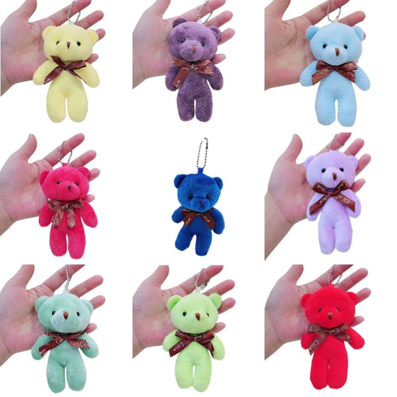 Teddy Plush Bear Toy Keychain Bag Pendant Stuffed Doll Home Decoration Gift Kids