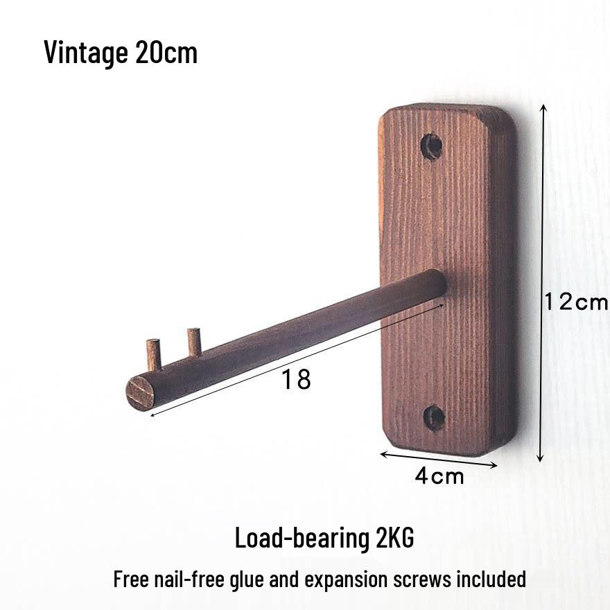Large Outdoor Wall-Mounted Solid Wood Hook Wind Chime