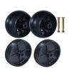 4 Pieces Mower Deck Wheel Kit Plastic for Homeowners, Landscapers