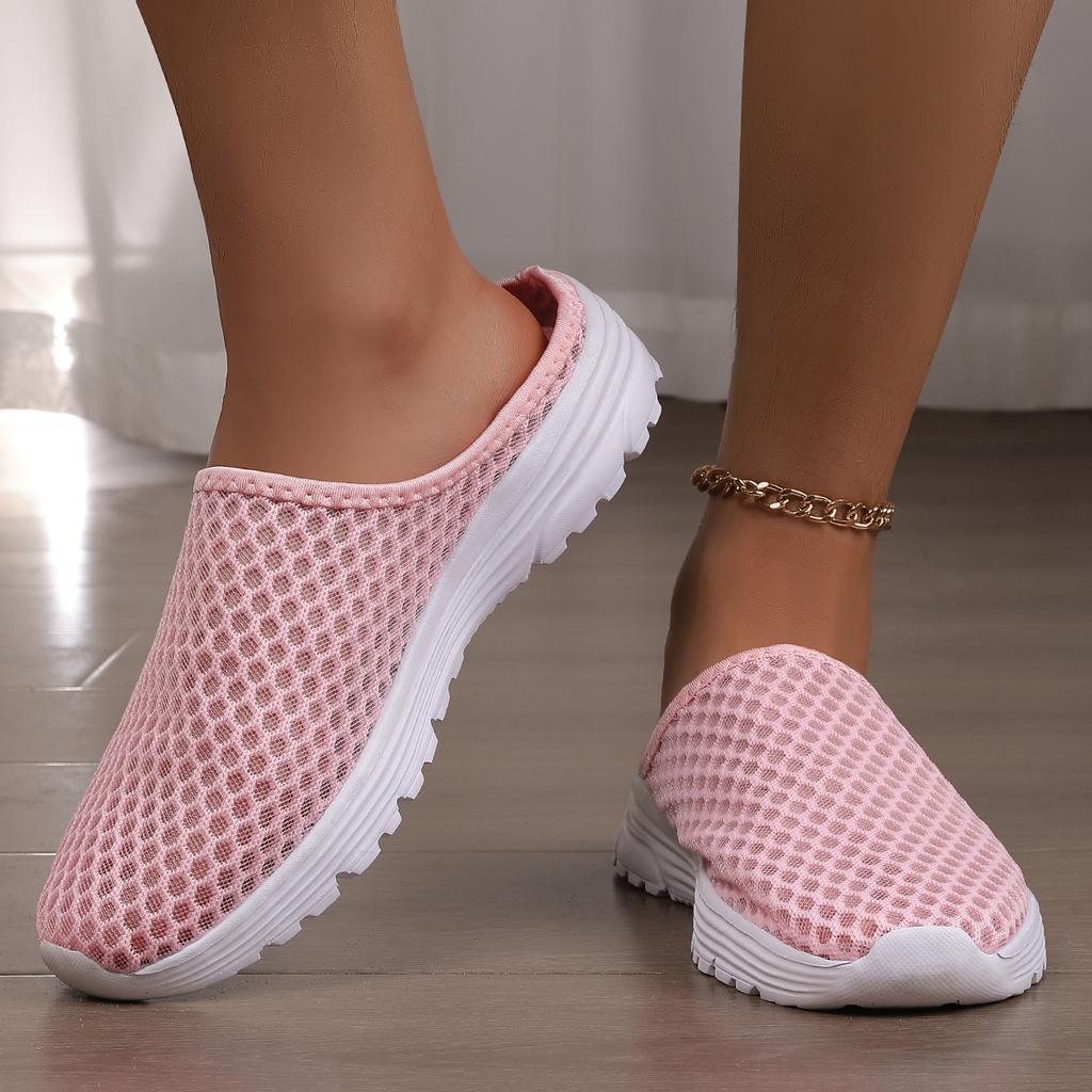 Women Slide Slippers Soft Mules Loafers Slip on Casual Elegant Summer Clogs Pink Moccasin Shoes Plus Size