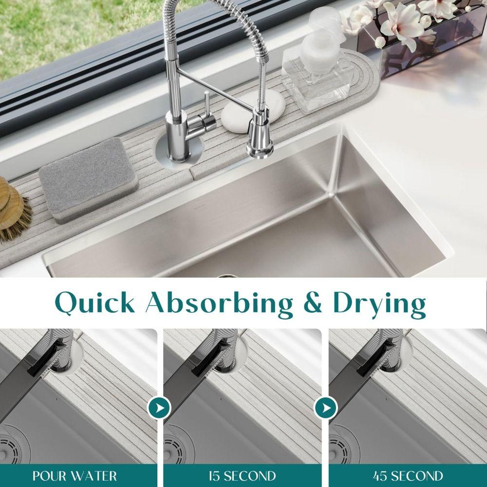 Moisture-proof Fast Drying Faucet Mat Diatom Mud Diatomite Stone Sink Tray  Bathroom Counter