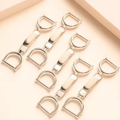 5Pcs Shoe Alloy Chain Buckle Set Chic Elegant Decoration for DIY Shoes Clothes Bags Belts Skirts Pants Garment Hardware Fashion