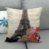 London, Paris Tower, Uk Digital Printing Short Plush Pillow Covers Decorative For Car Sofa Office Cushion Cover Home Goods