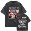 Vintage Washed MGK Lost Americana Tour  Print Tshirt Men Women Harajuku High Quality Fashion Oversized  T Shirts