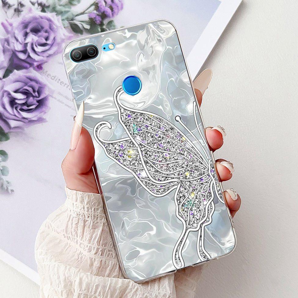 Clear For Honor 9 Lite Case Cute Cat Fashion Flowers Funny Painted Back Cover For Honor 9Lite Phone Case LLD-L21 LLD-L31 LLD-L11