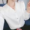 Temperament Versatile Chiffon Shirt for Women Base Shirt Doll Collar Shirt
