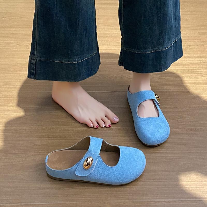 Soft-soled Shoes Half-slippers New Style Shoes, One-foot Inward-increasing and Flip-top Slippers